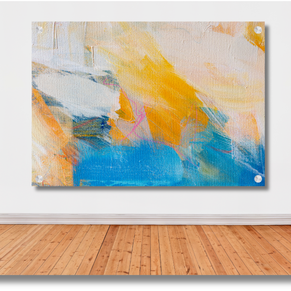 Abstract Blue & Yellow Wall Art