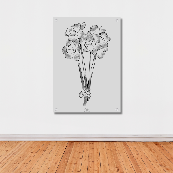 Bouquet Of Flowers Sketch Wall Art