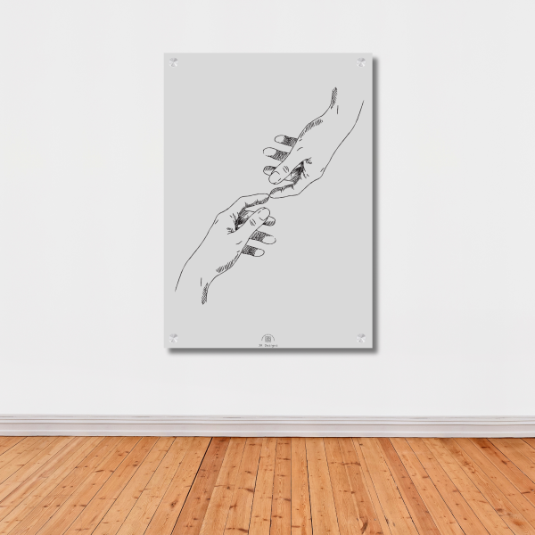 Touching Hands Sketch Wall Art