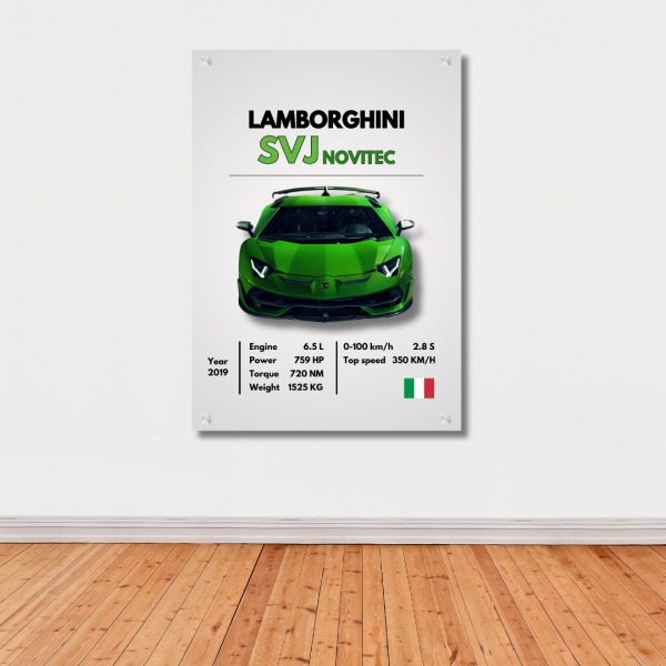 Lamborghini Aventador SVJ Novitec Car Wall Art